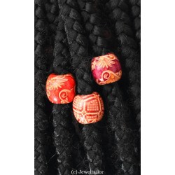 20-100 Mixed Large Hole Wooden Ethnic Hair Or Stringing Barrel Beads 16mm With 7mm Holes~ Lead Free For Stylish Designs